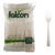 Falconpack Premium Plastic Fork, medium, 25/pack, White