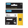 Dymo IND Rhino Labels, Permanent Polyester, 6 mm x 5.5 m, Black on White - 1805442