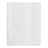 Durable Clear View Folder A4, extra wide with pocket, White