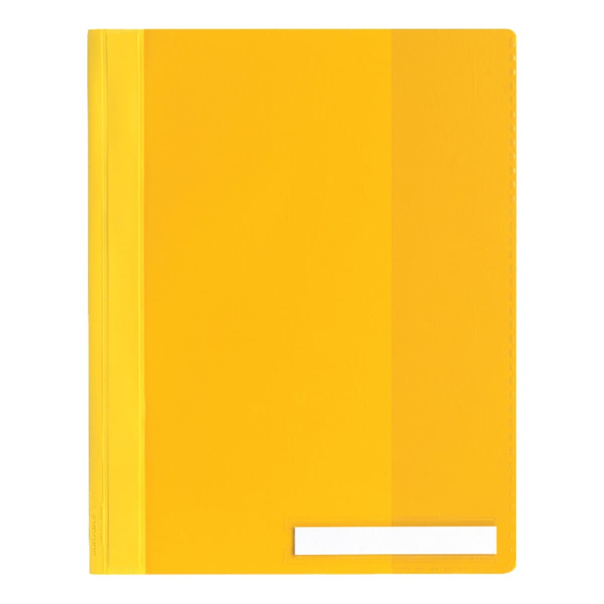 Durable Clear View Folder A4, extra wide with pocket, Yellow