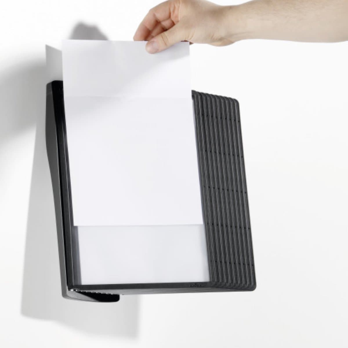 Durable SHERPA Display Panel A4, wall mounted for 20 pages, Black