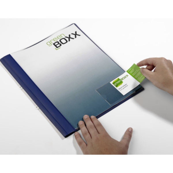 Durable POCKETFIX Self-Adhesive Pockets, Business Card Format 57 x 90 ...