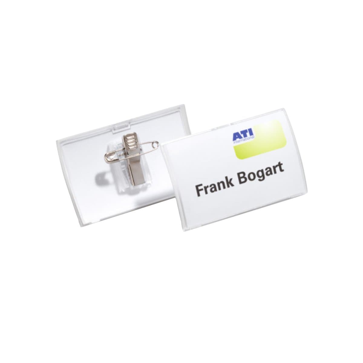 Durable CLICK FOLD Name Badge with combi clip, 75 x 40 mm