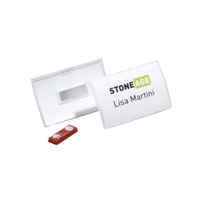 Durable CLICK FOLD Magnetic Name Badge, 75 x 40 mm