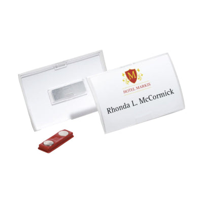 Durable CLICK FOLD Magnetic Name Badge, 90 x 54 mm