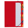 Pagna Filing Book A4, 12 colored tabs, with elastic fastener, Red