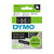 Dymo D1 Label Cassette, 12 mm x 7 m, White on Black - 45021