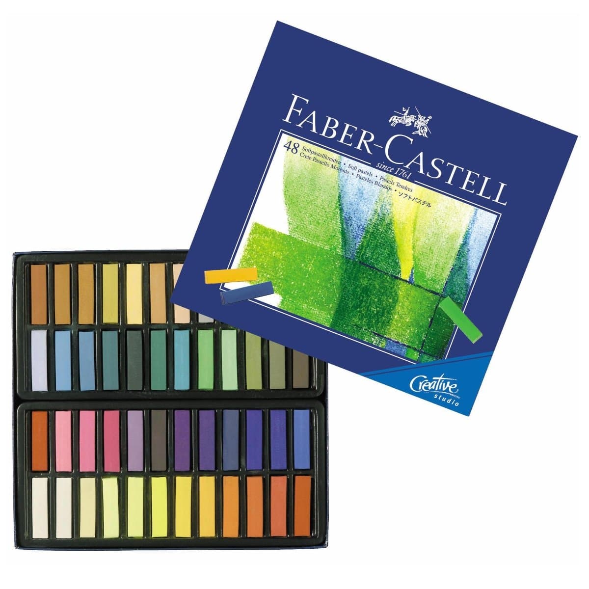 Faber Castell Soft Pastels Crayons, 48/pack