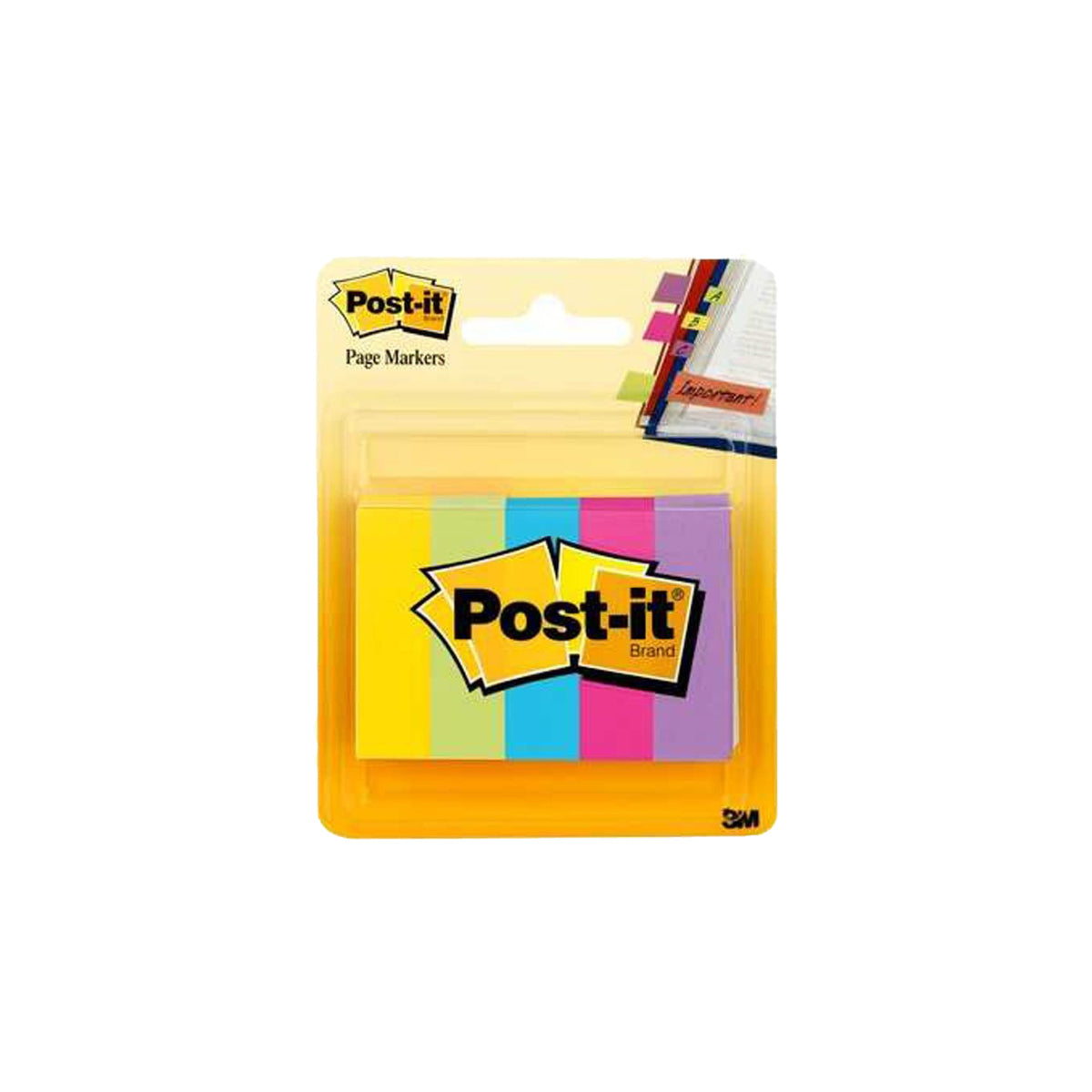 3M Post-it Page Markers 670-5AU, 5pads/pack, Assorted Ultra Colors
