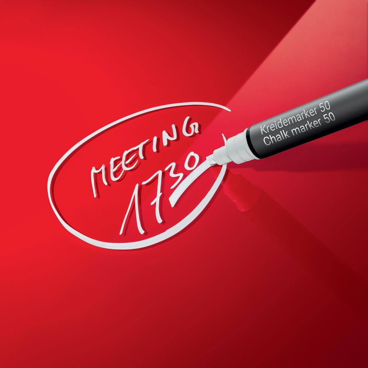 Sigel Magnetic Glass Board ARTVERUM, 100 x 100 cm, Red