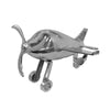 Deco AIR SCREW Airplane, 26 x 21 x 16 cm, Aluminum Polished