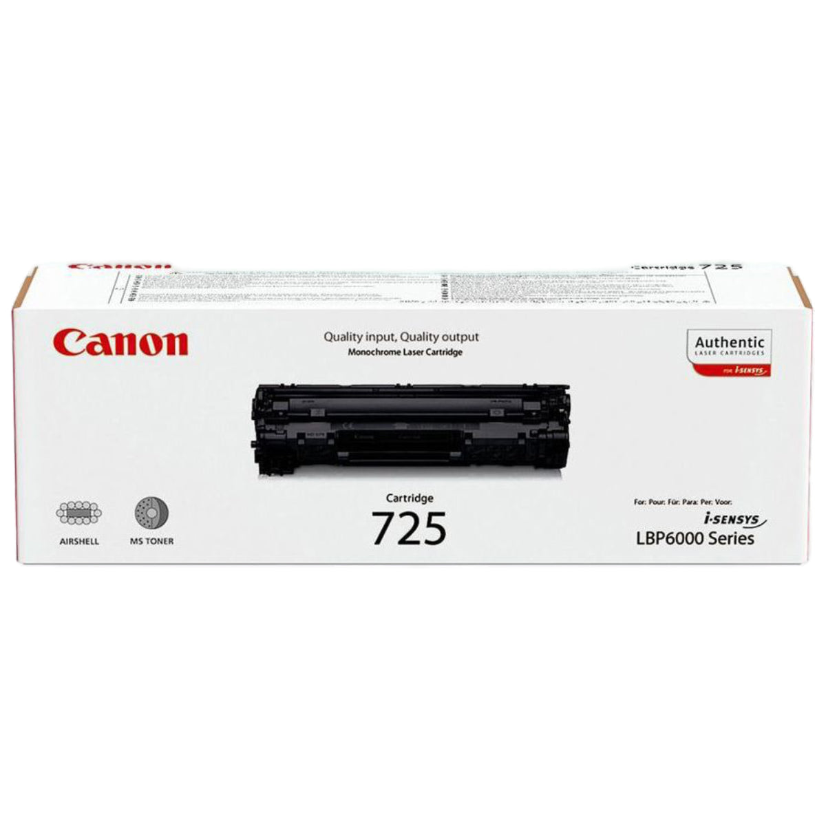 Canon 725 Black Toner Cartridge - 3484B002AA