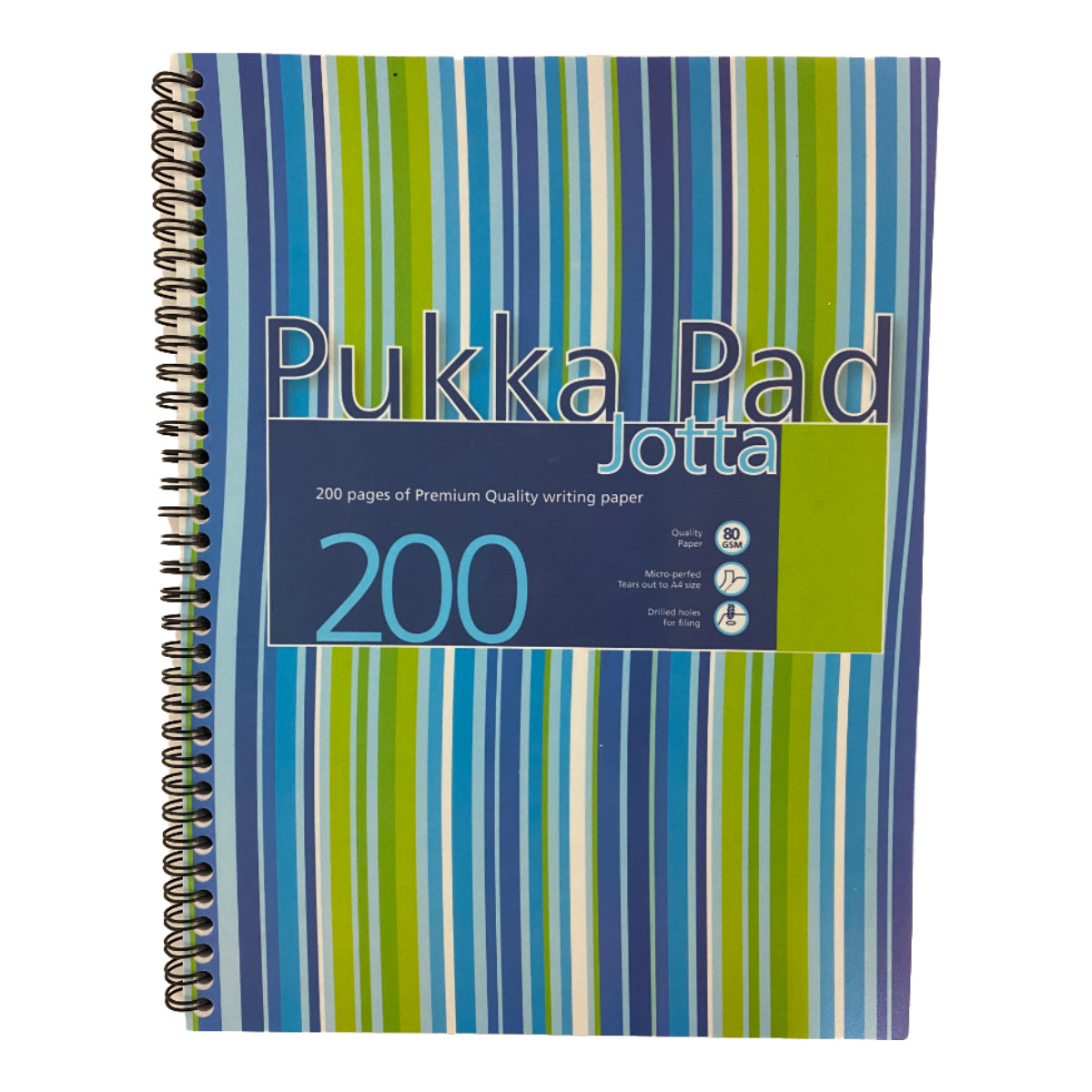 Pukka Pad Jotta Wirebound A4, line ruled, 80gsm, 200sheets/pad, Assorted Colors