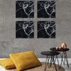 Sigel Magnetic Glass Board ARTVERUM, 48 x 48 cm, Black-Marble