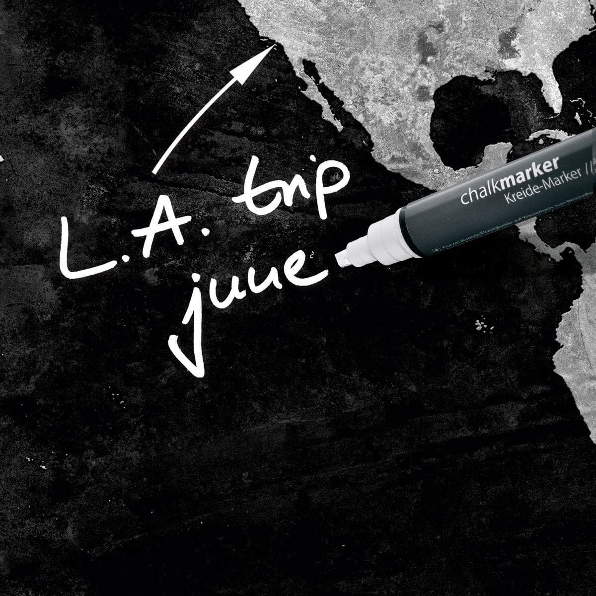 Sigel Magnetic Glass Board ARTVERUM, 130 x 55 cm, World-Map, Black