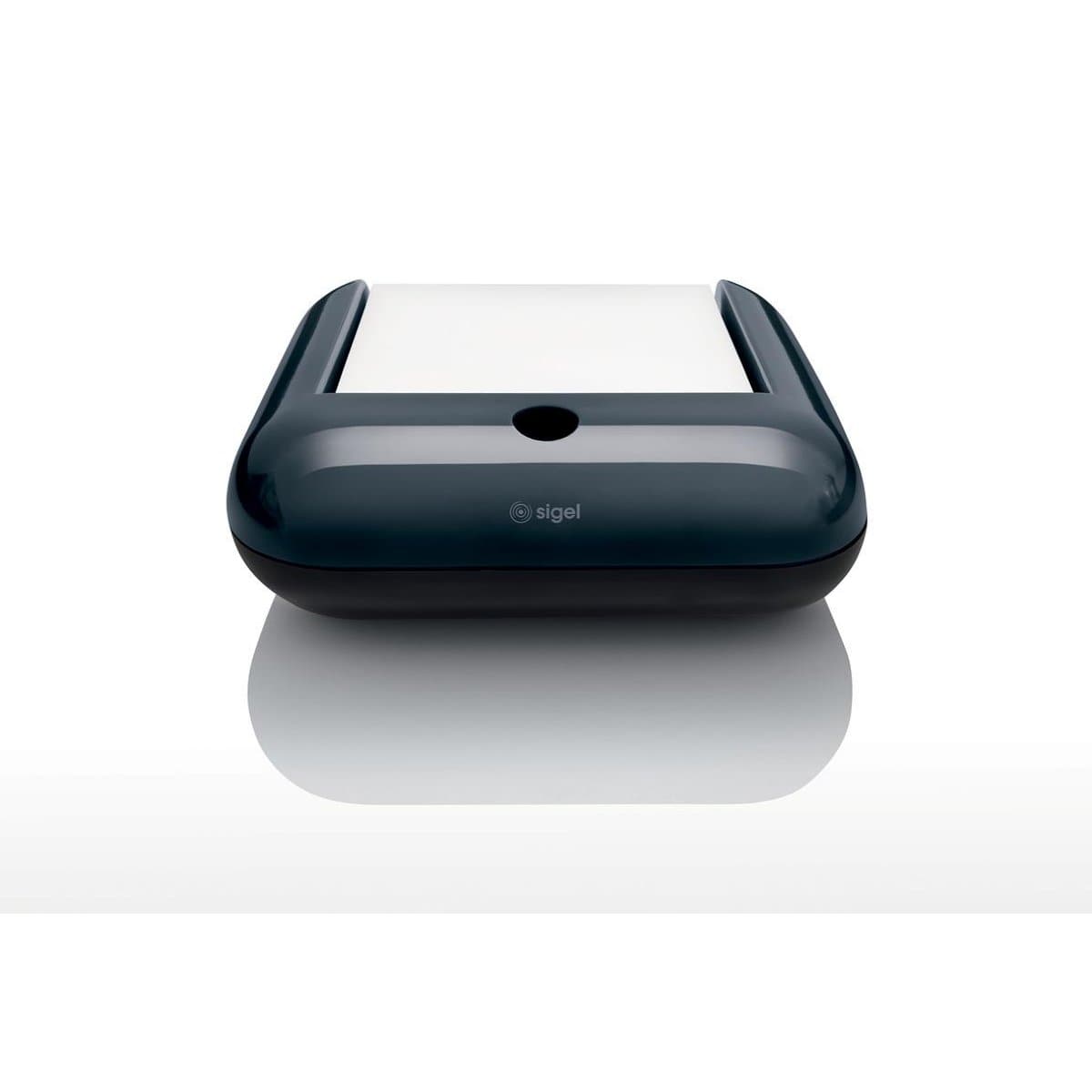 Sigel EYESTYLE Sticky Note Box with pen holder, including sticky note pad, Anthracite