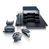 Sigel EYESTYLE Sticky Note Box with pen holder, including sticky note pad, Anthracite