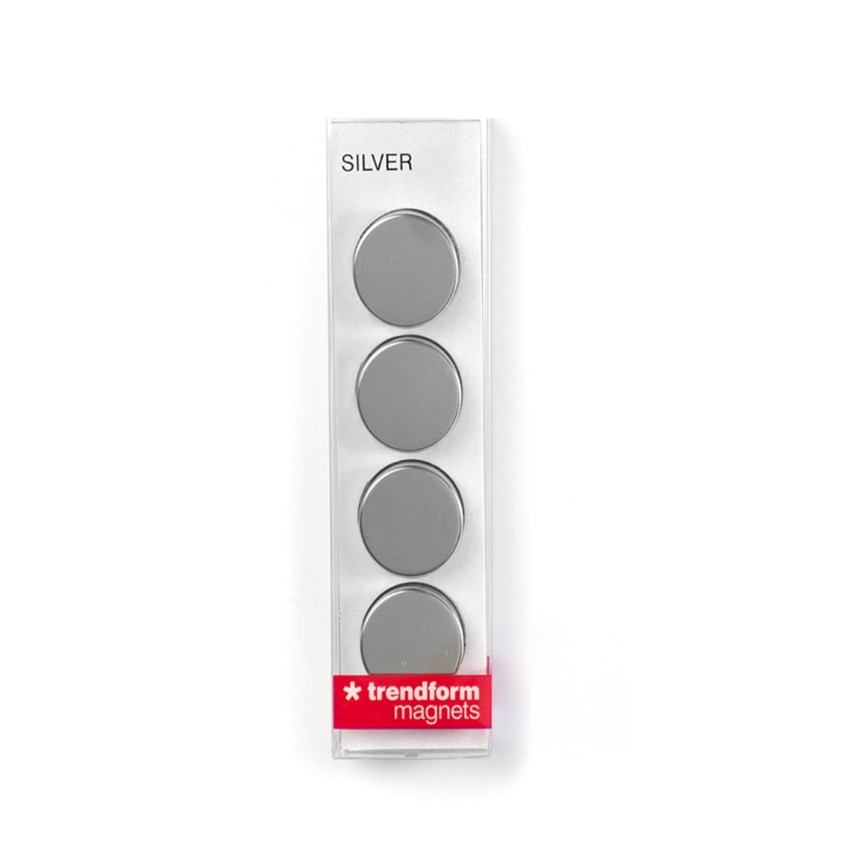 Trendform Super Strong Magnet SILVER, 23mm, 4/pack, Silver