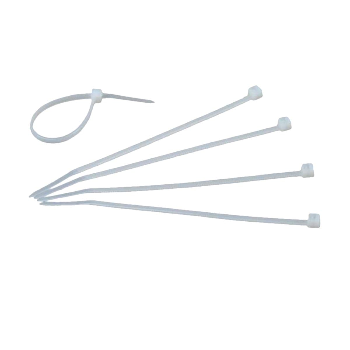 Nylon Cable Ties, 100/pack, White