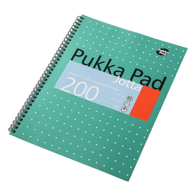 Pukka Pad Jotta Wirebound A4, squared, 80gsm, 200sheets/pad, Green