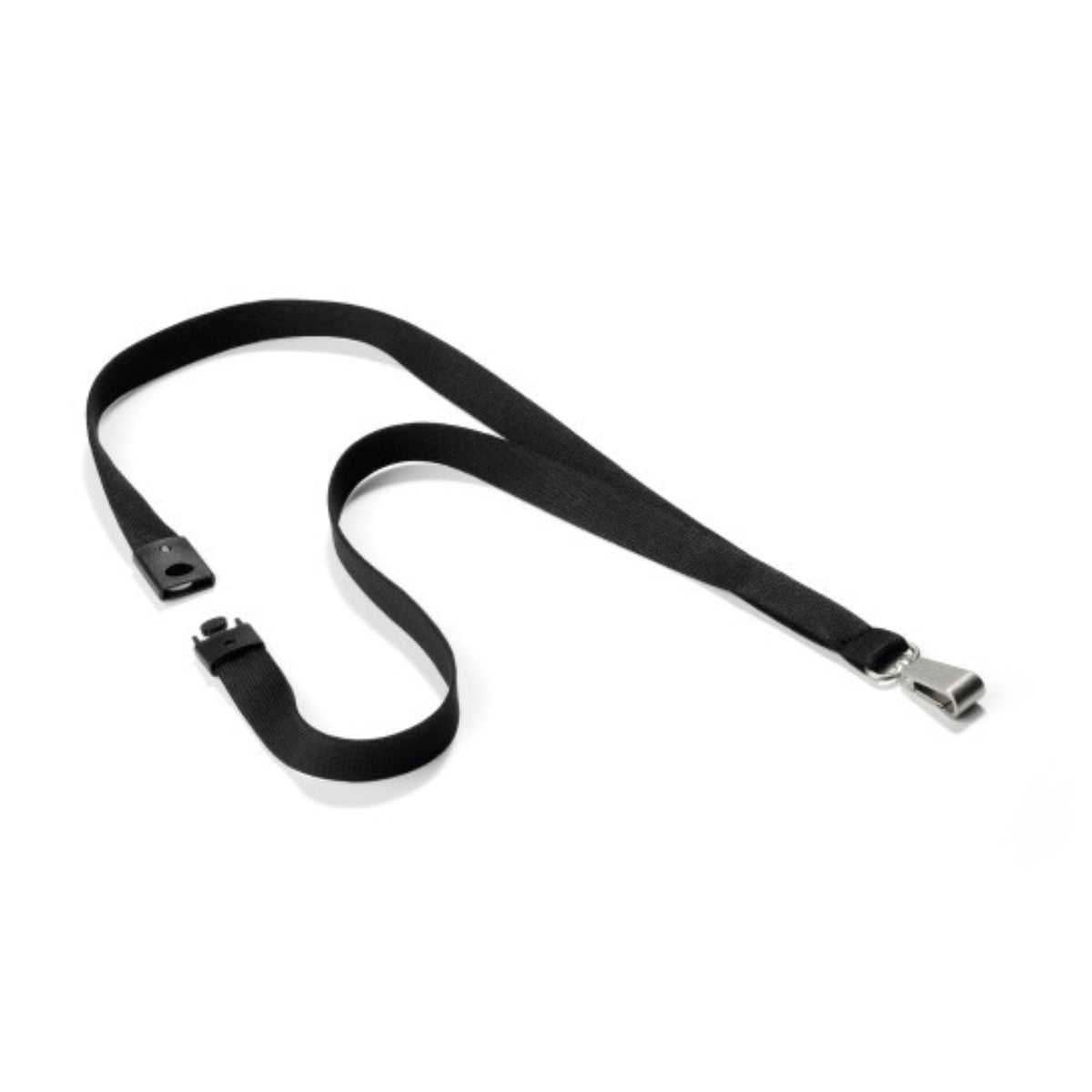 Durable Textile Lanyard 15 mm, Black