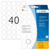 Herma Office Pack Color Dots, perforated sheets, 19 mm, 1280/pack, White