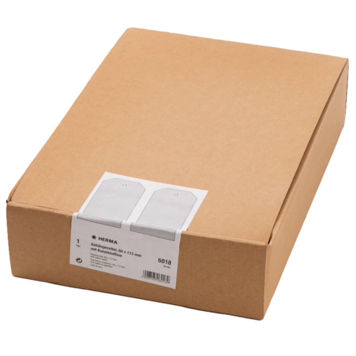 Herma Merchandise Tags with plastic eyelet, 60 x 113 mm, Brown