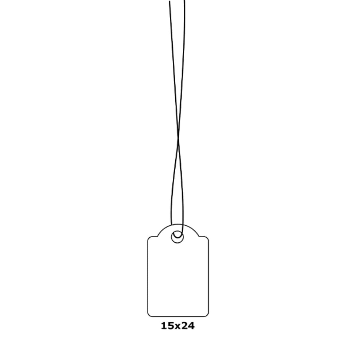 Herma Merchandise Tags with String, 15 x 24 mm, White