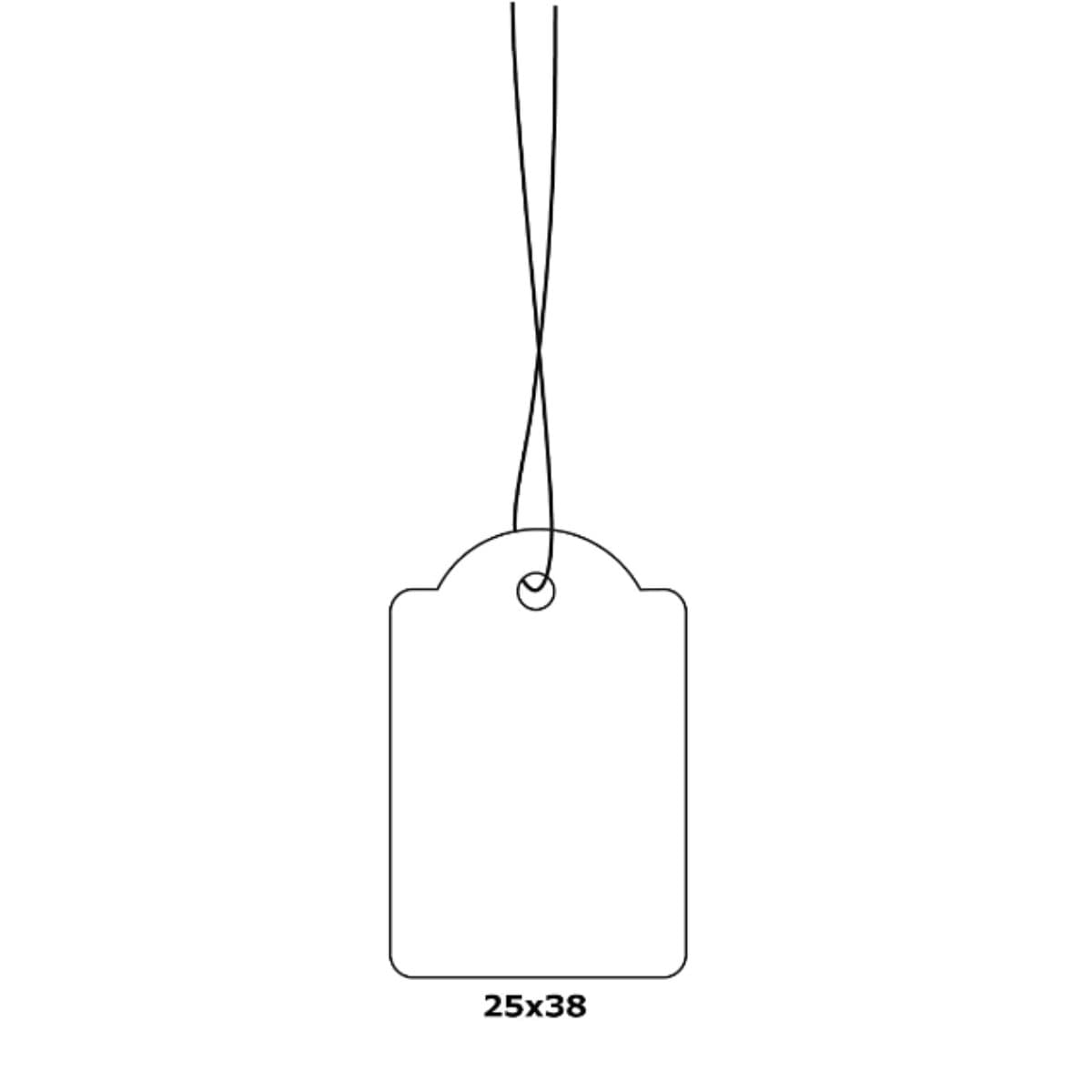 Herma Merchandise Tags with String, 25 x 38 mm, White