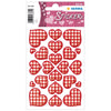 Herma Decor Stickers CHECKED HEARTS, 3 sheets/pack, Red