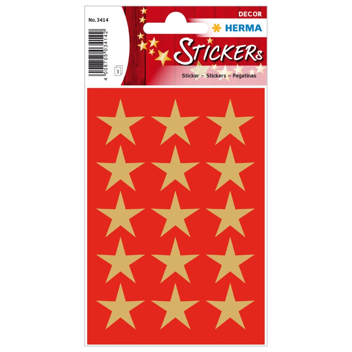 Herma Decor Stickers STARS, 22 mm, 45/pack, Gold