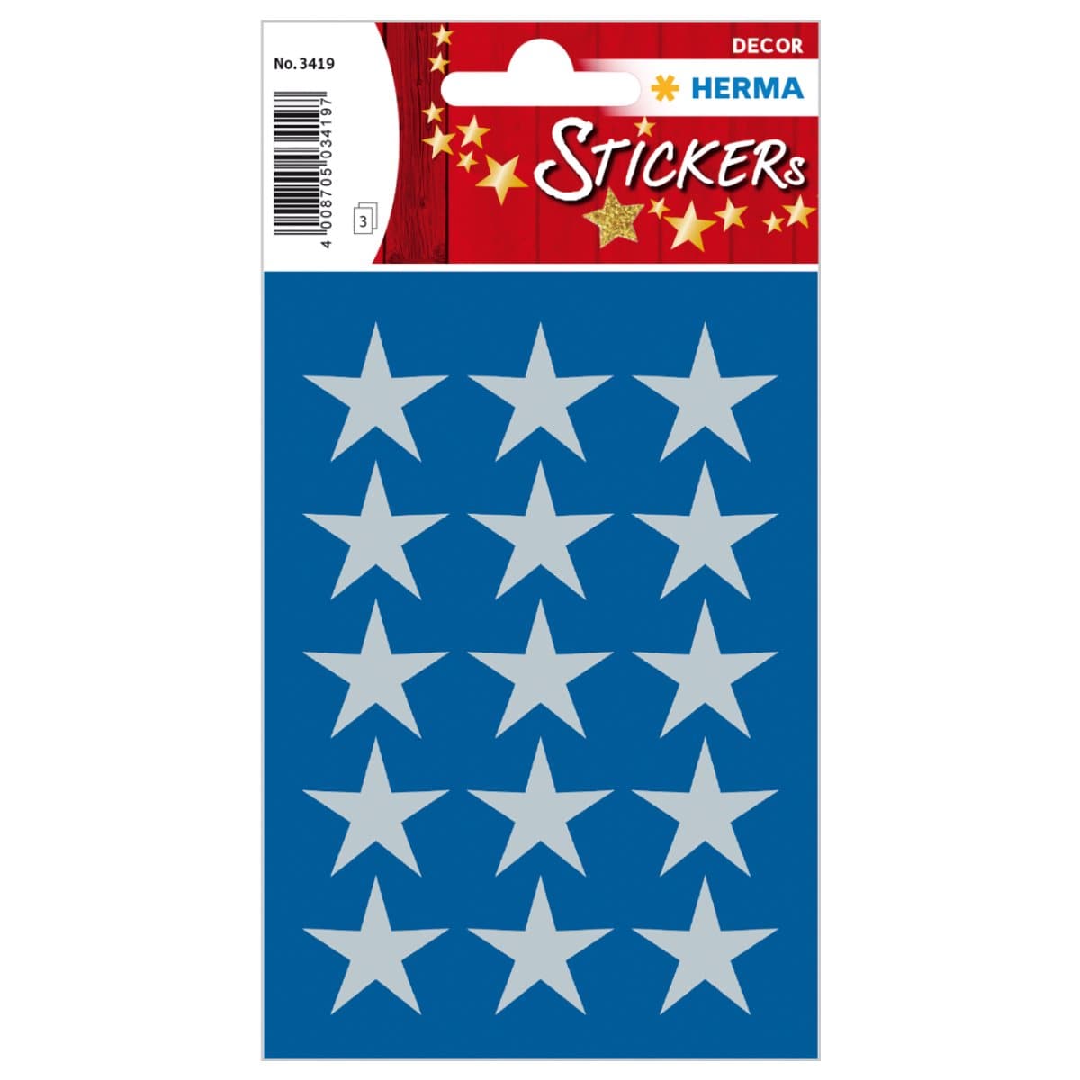 Herma Decor Stickers STARS, 22 mm, 45/pack, Silver
