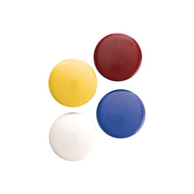 Magnetoplan Magnets Signal, 40mm, 4/pack, Assorted Colors