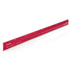 Transotype Non-Slip Aluminum Cutting Ruler Pro with steel-cutting edge, 30cm / 60cm, Red