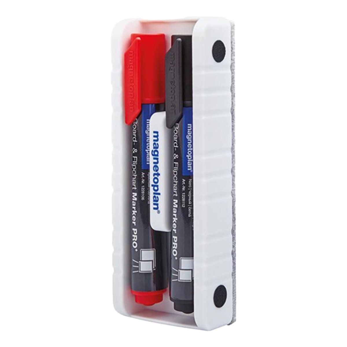 Magnetoplan Magnetic Dry Erase Blotter with 2 Markers, White