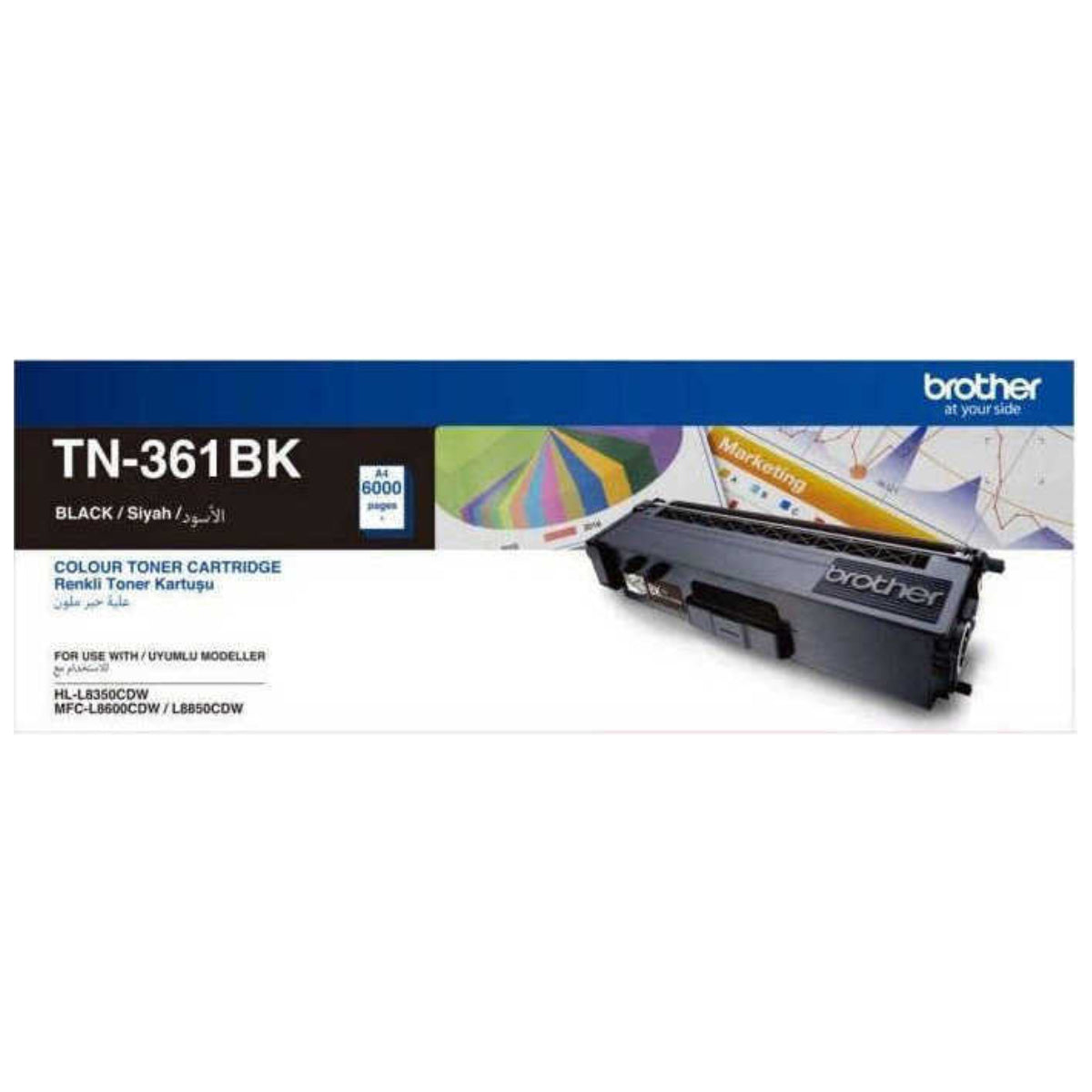 Brother TN-361BK Black Toner Cartridge