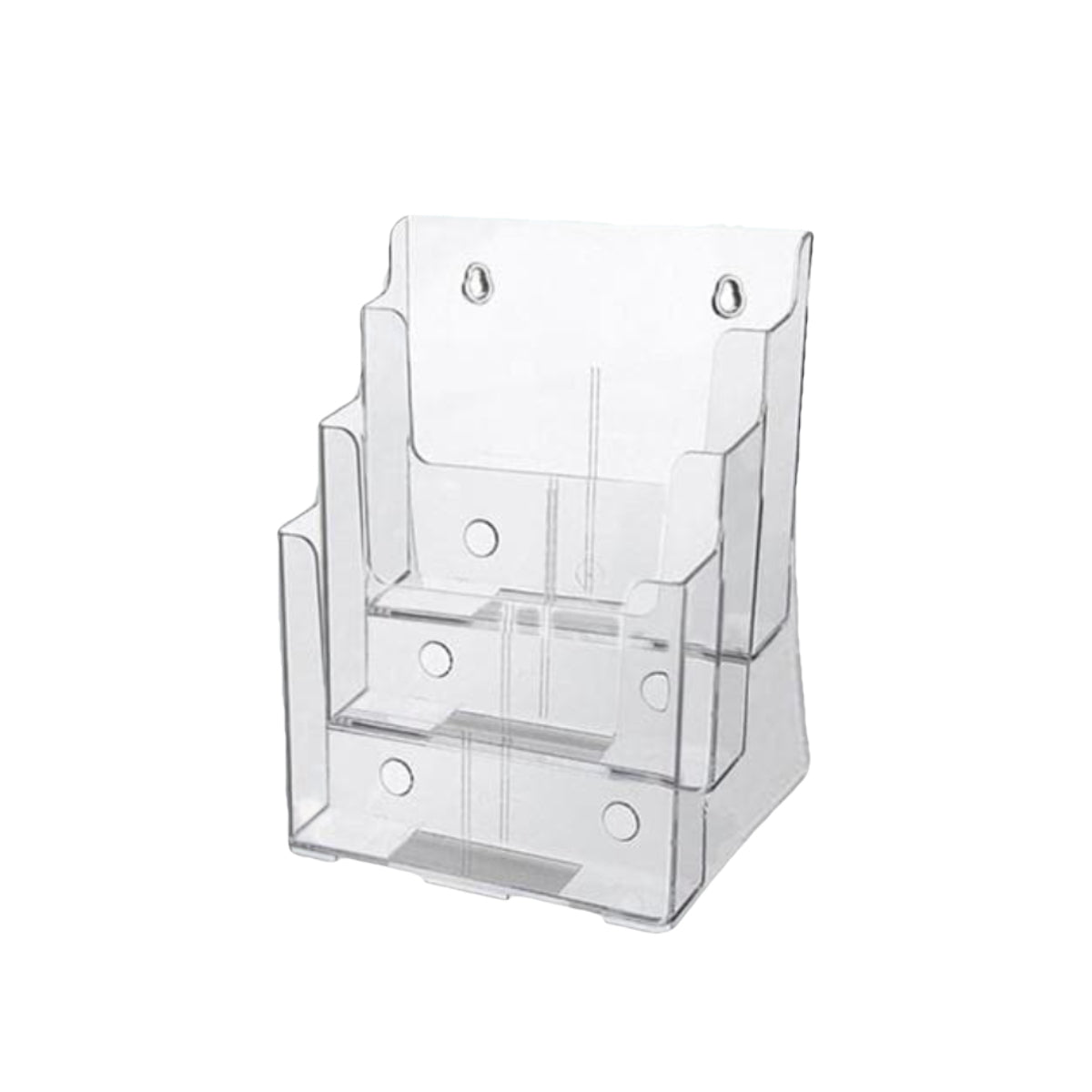 Acrylic Brochure Holder Table/Wall Mount, 3 Tier, A5 149 x 210 mm