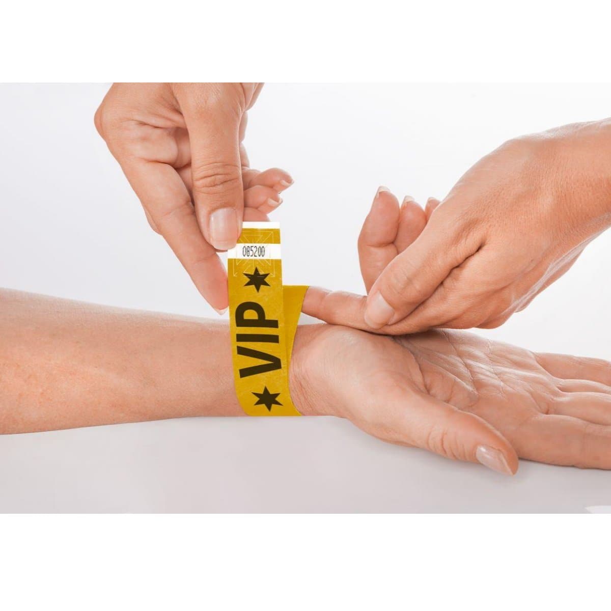 Sigel Event Wristbands Super Soft, adhesive seal, with VIP print, 120/pack, Gold