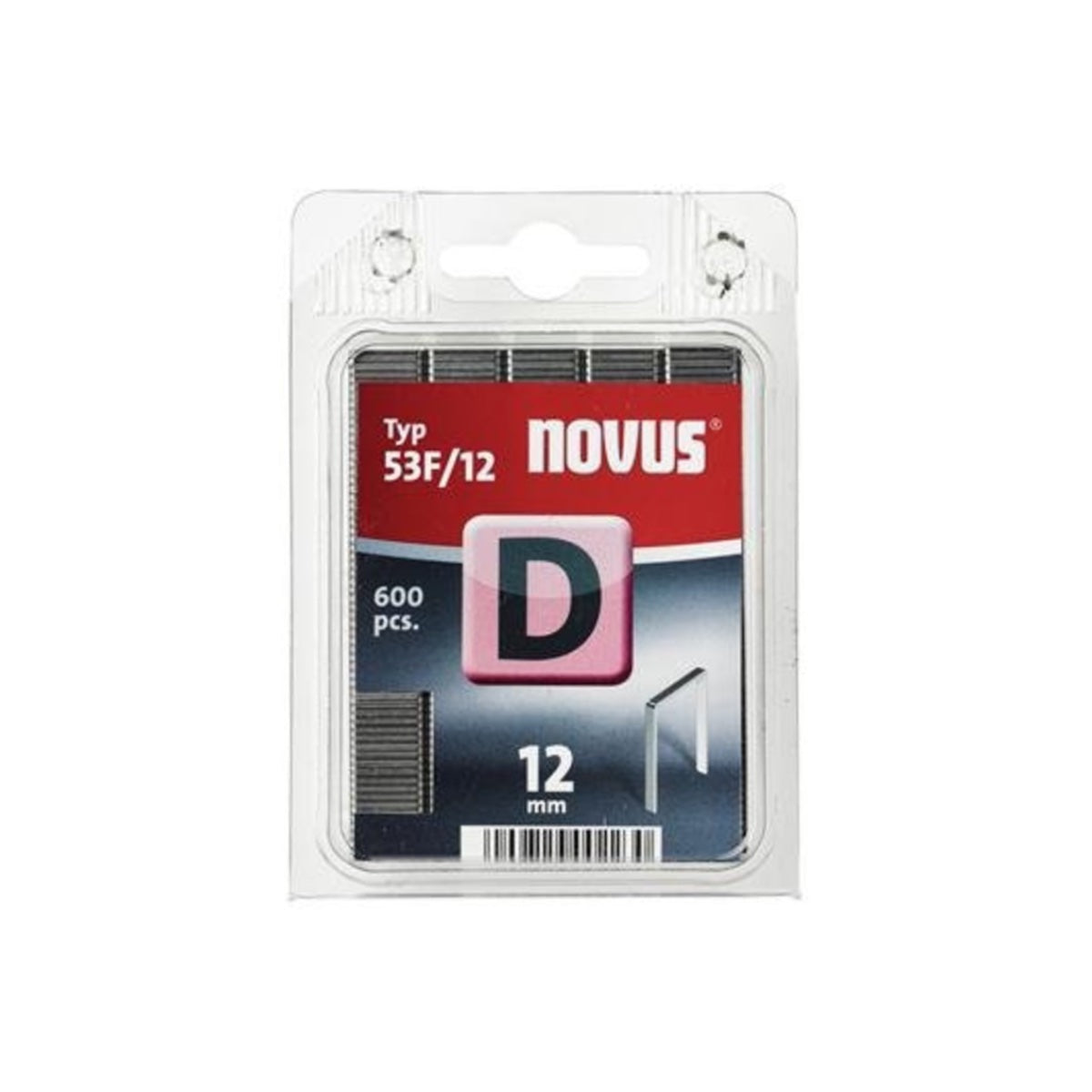 novus Staple Pins 53F/12 for Hand Tacker, 600/pack