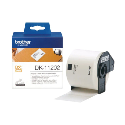 Brother DK-11202 Shipping Labels, 62 x 100 mm, 300/roll, White