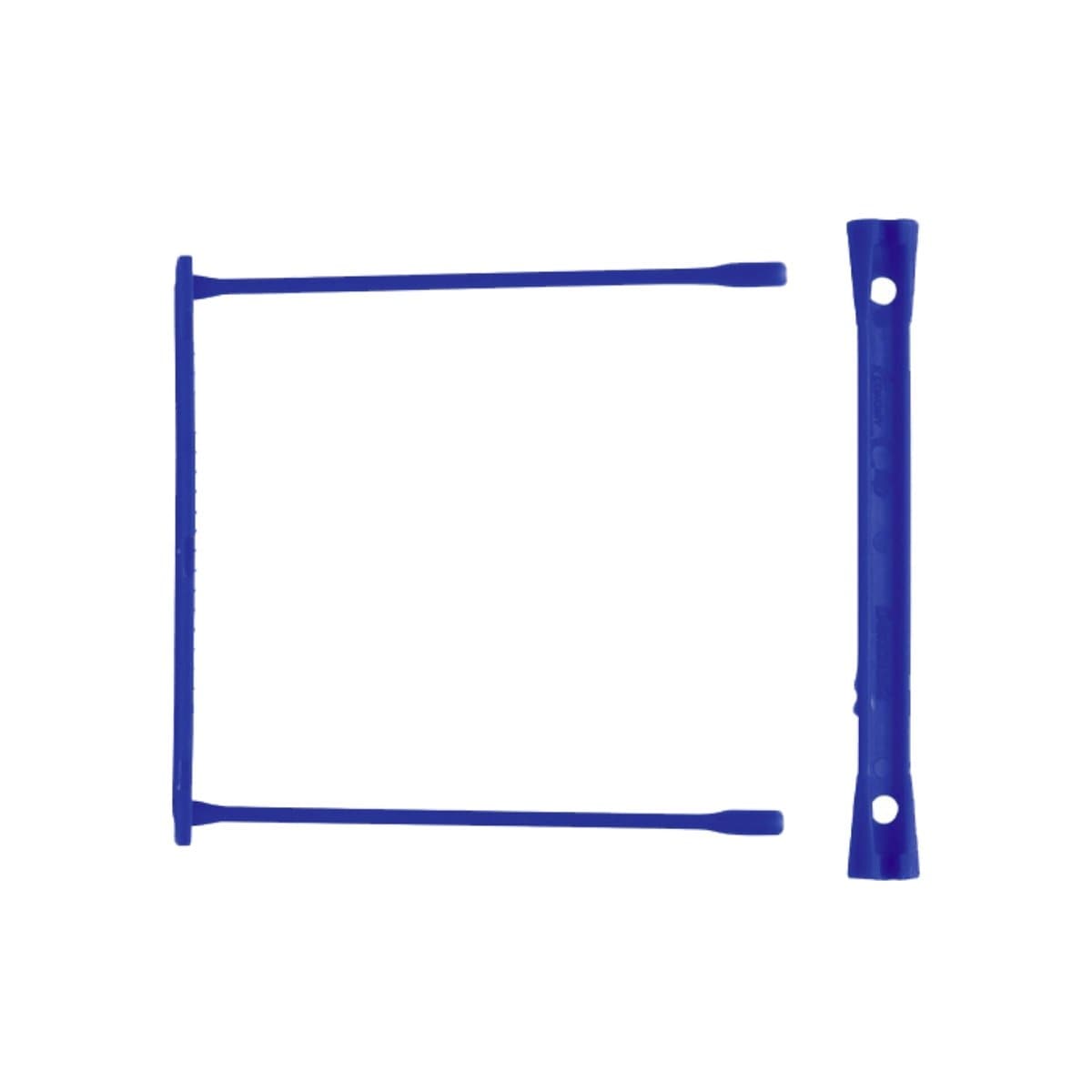 dufco E-Clips, Plastic Filing Strips, prong length 9 cm, 20/box, Blue