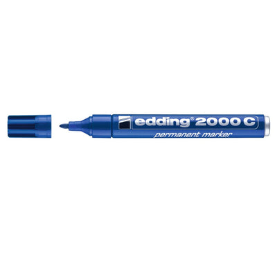 edding 2000C Permanent Marker, 1.5-3mm Bullet Tip, Blue