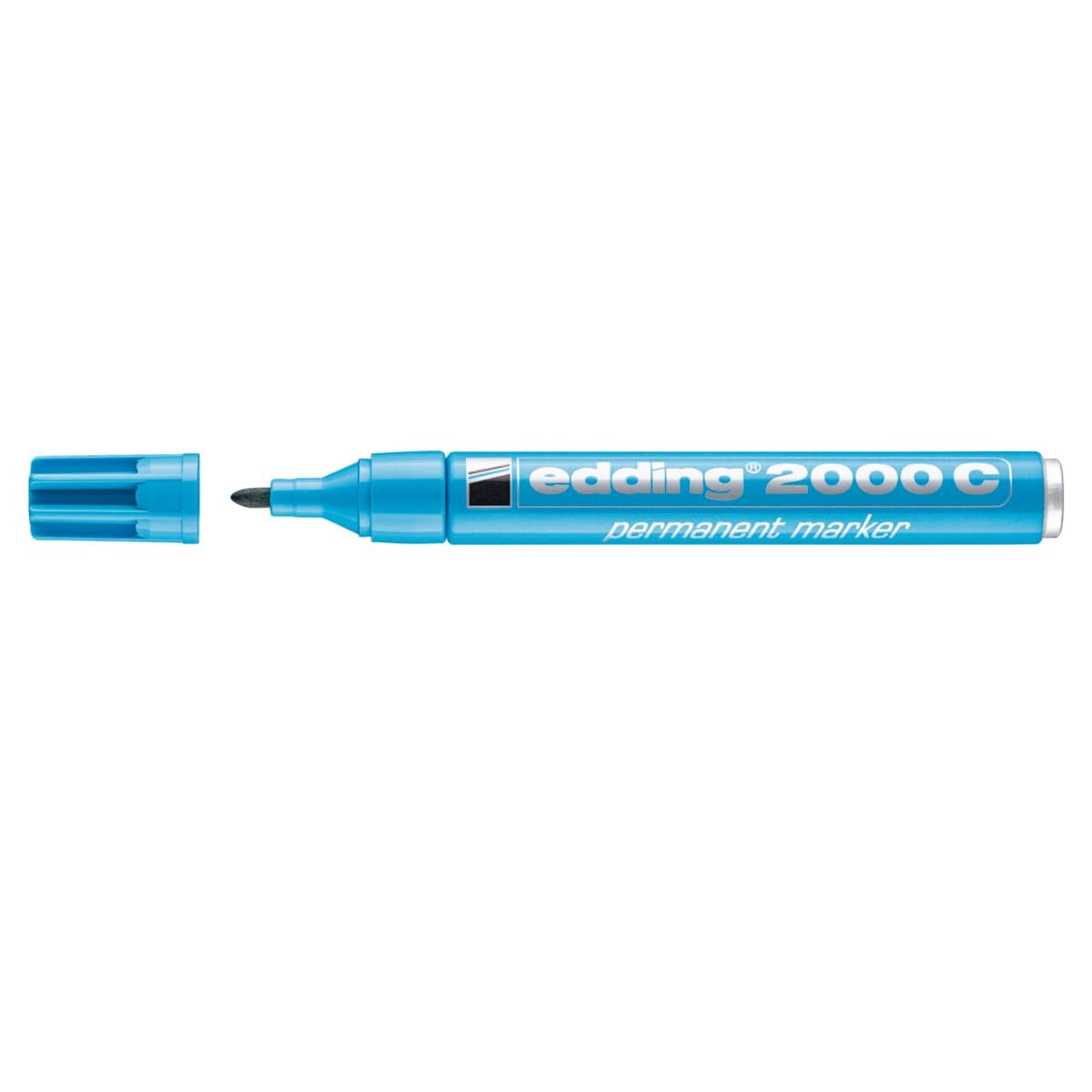 edding 2000C Permanent Marker, 1.5-3mm Bullet Tip, Light Blue