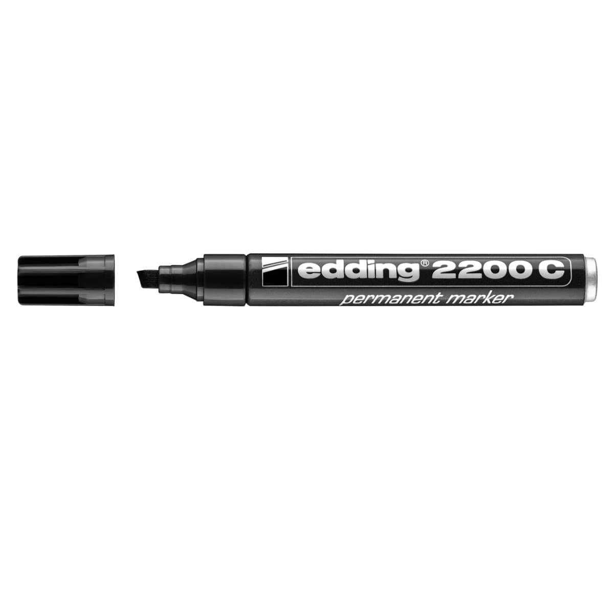 edding 2200C Permanent Marker, 1-5mm Chisel Tip, Black