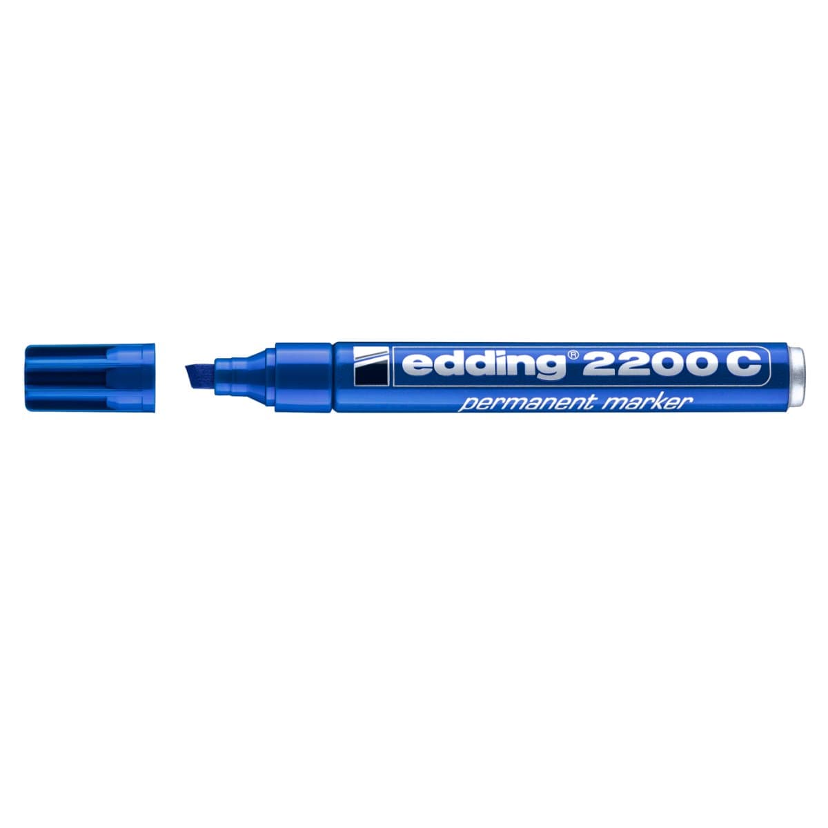 edding 2200C Permanent Marker, 1-5mm Chisel Tip, Blue