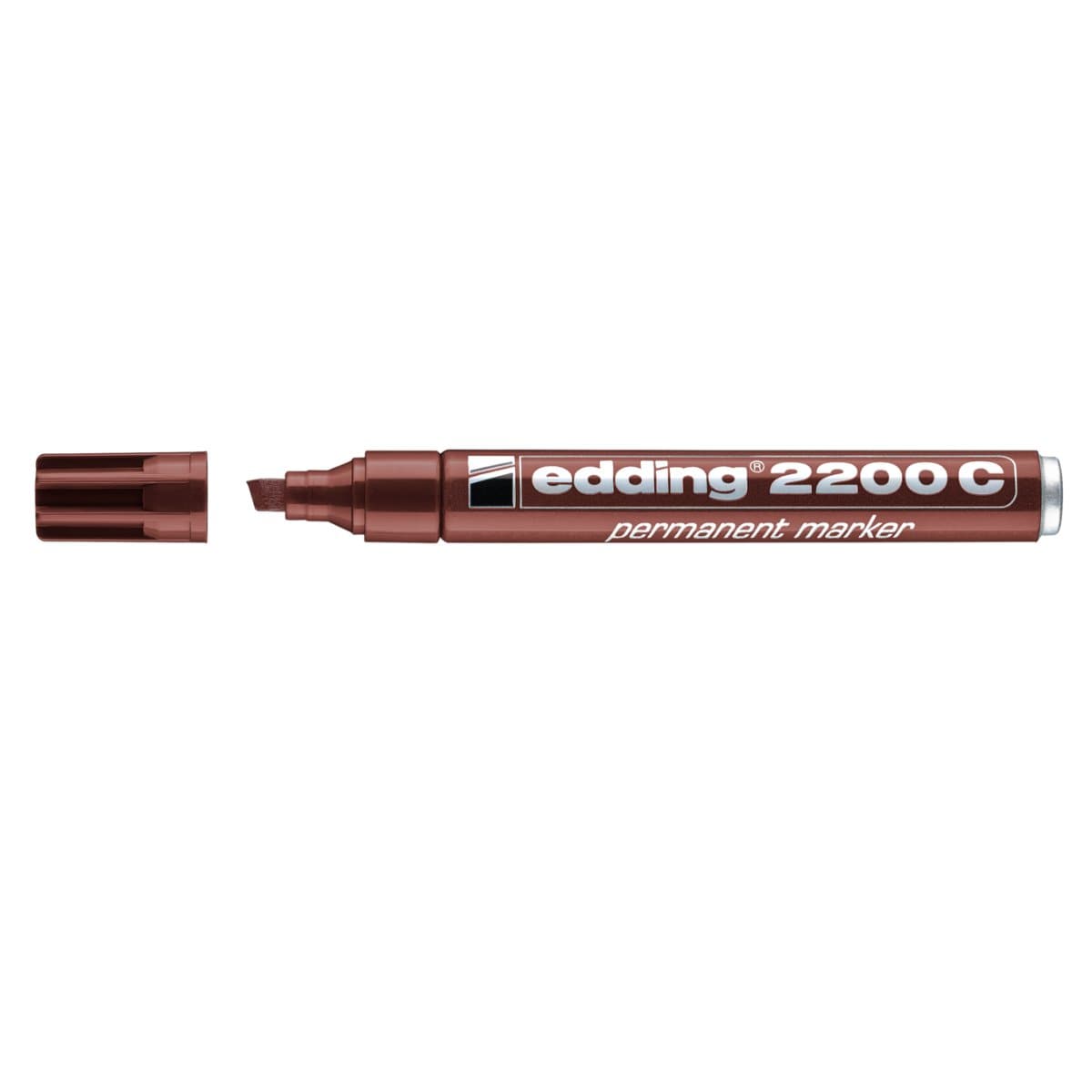 edding 2200C Permanent Marker, 1-5mm Chisel Tip, Brown Office