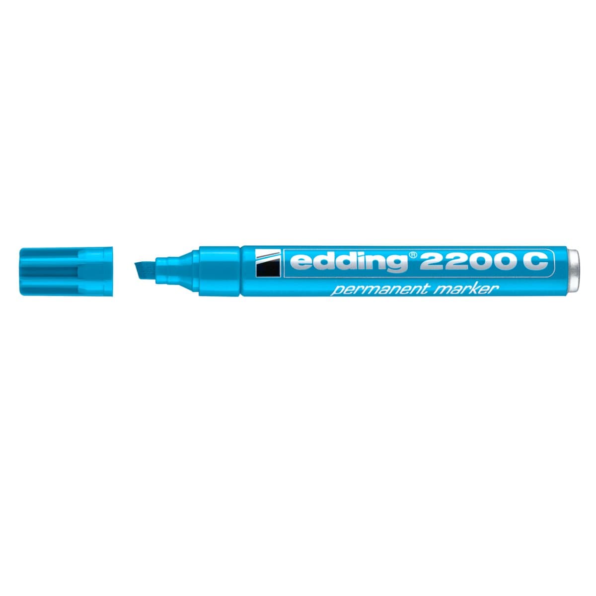 edding 2200C Permanent Marker, 1-5mm Chisel Tip, Light Blue
