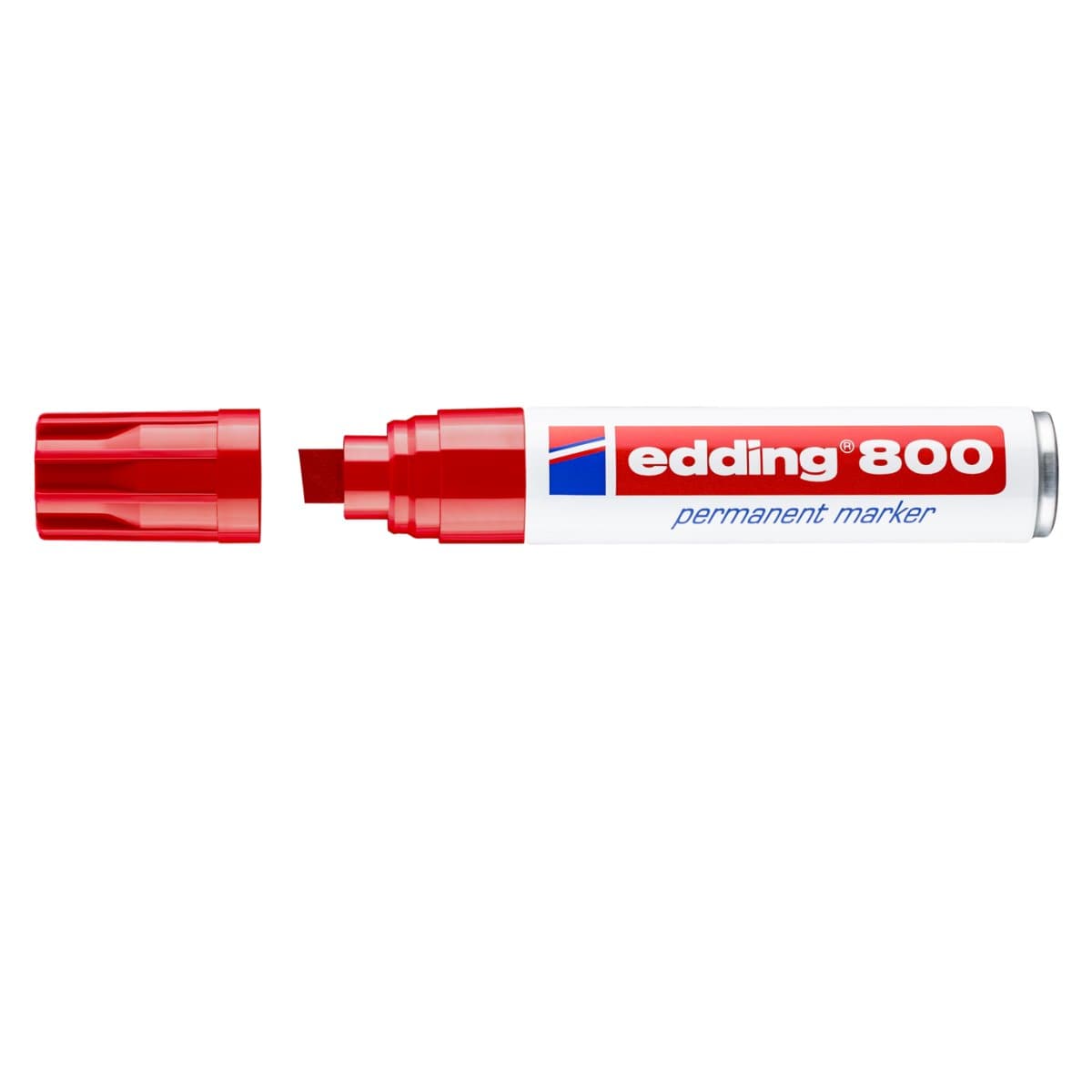 edding 800 Permanent Marker, 4-12mm Chisel Tip, Red