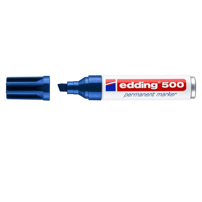 edding 500 Permanent Marker, 2-7mm Chisel Tip, Blue