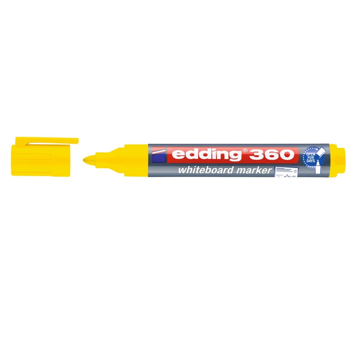edding 360 Whiteboard Marker, 1.5-3mm Bullet Tip, Yellow